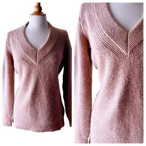 Zara Oatmeal Beige Mohair Wool Blend Sweater - Large